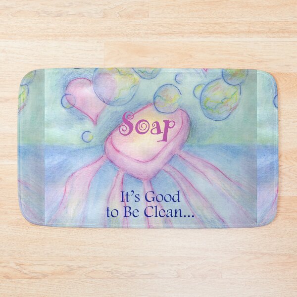 Item preview, Soap cleanliness tidy good pink hearts bubbles bar designed and sold by nadya.