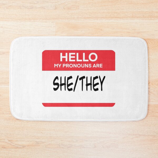 Item preview, She/They Pronouns Tag designed and sold by SarahWilliams19.