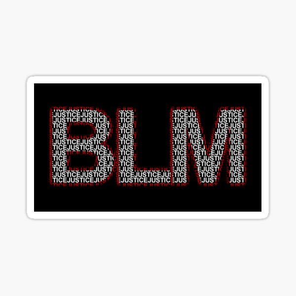 BLM "Justice" Sticker Sticker