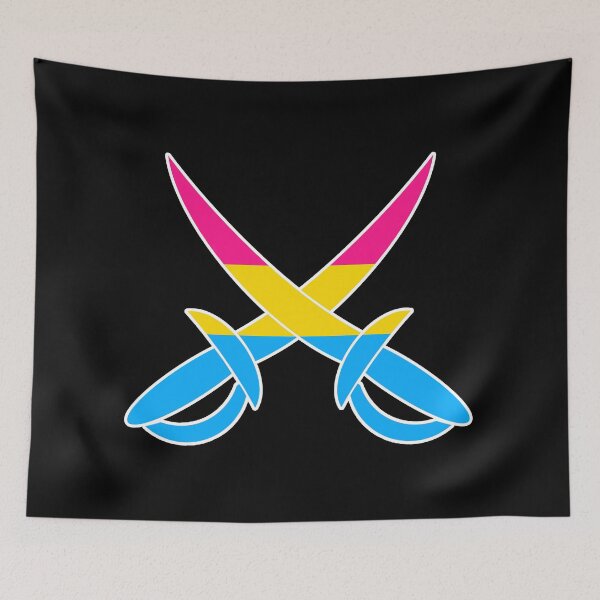 Item preview, Pansexual Pride Pirate Swords - An Exceptional Swordspan designed and sold by halberdier.