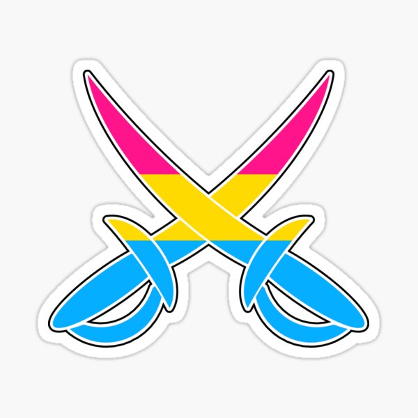 Item preview, Pansexual Pride Pirate Swords - An Exceptional Swordspan designed and sold by halberdier.