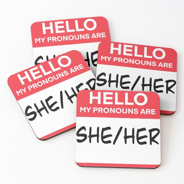 Item preview, She/Her Pronouns Tag designed and sold by SarahWilliams19.