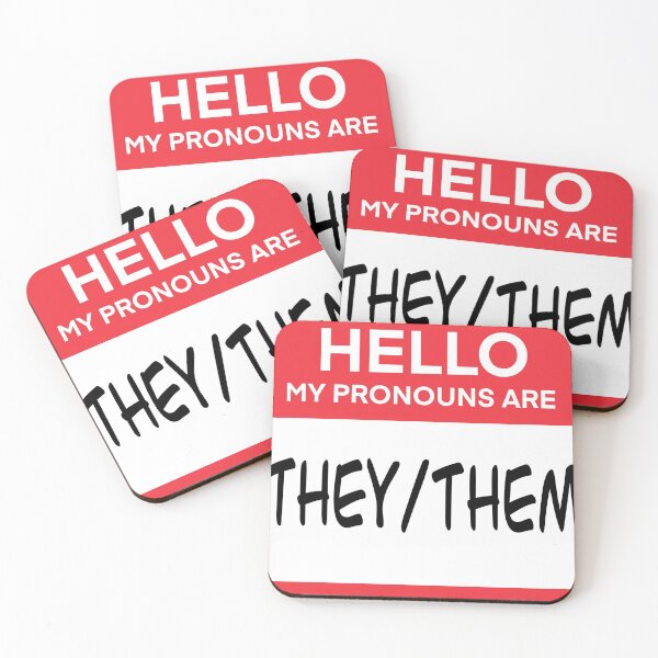 Item preview, They/Them Pronouns Tag designed and sold by SarahWilliams19.