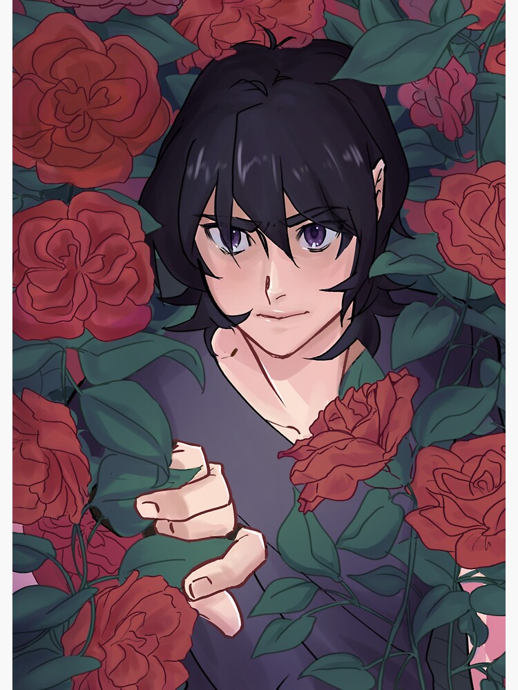 Thumbnail 3 of 3, Sticker, Keith Voltron Flowers designed and sold by littleblackchat.