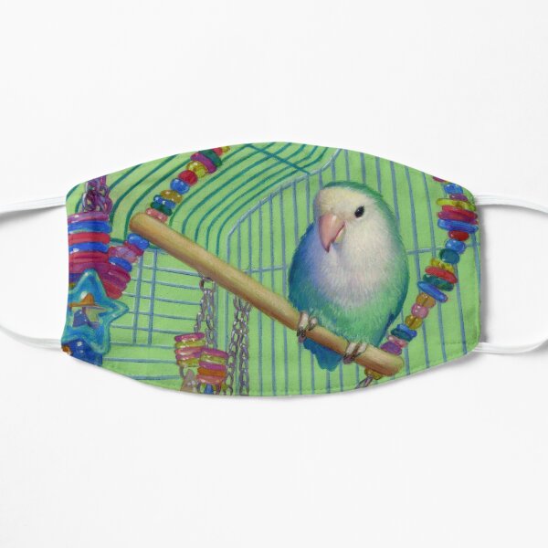 Blue Lovebird - Art by Greg Hildebrandt Flat Mask