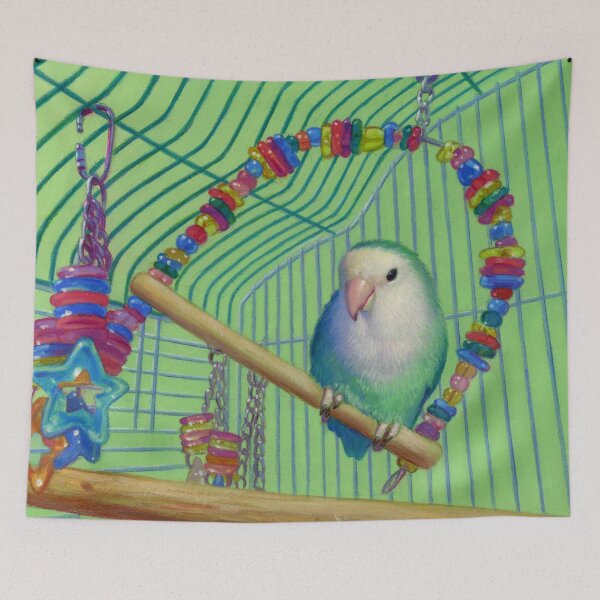Item preview, Blue Lovebird - Art by Greg Hildebrandt designed and sold by spiderwebart.