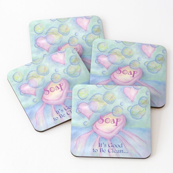 Item preview, Soap cleanliness tidy good pink hearts bubbles bar designed and sold by nadya.