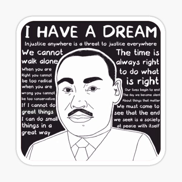 Artikel-Vorschau von Martin Luther King Aufkleber Design, designt und verkauft von Kaila Holland.