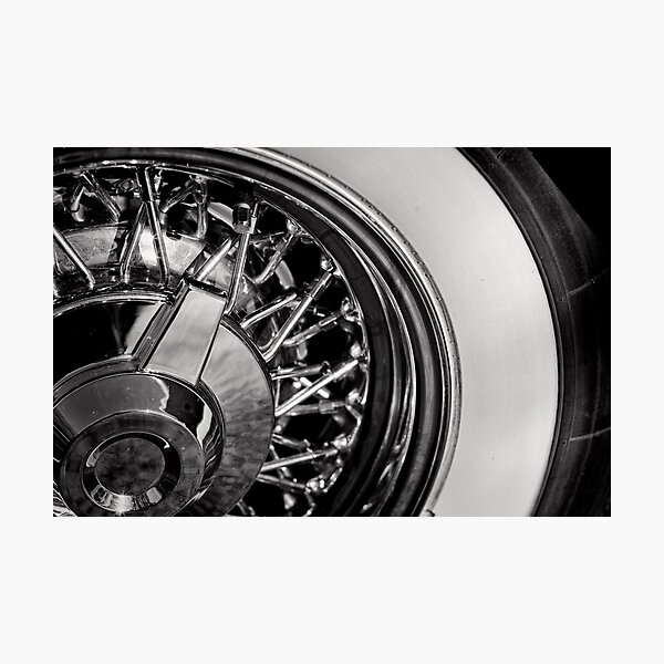 White walls and chromed spokes Photographic Print