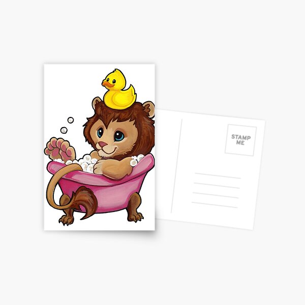 Rubber ducky lion Postcard