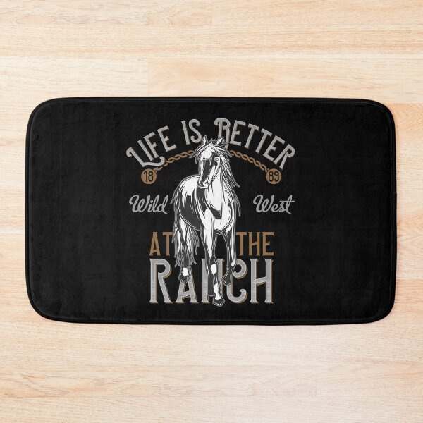 Item preview, Life Is Better At The Ranch Retro Illustration Equestrian Equine designed and sold by MemphisCenter.