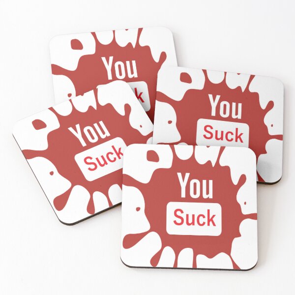 Item preview, You Suck a Youtube Parody Logo designed and sold by TheAverageBo.