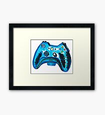 Blue Xbox Controller Framed Print