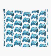 Blue Xbox Controller Wall Tapestry