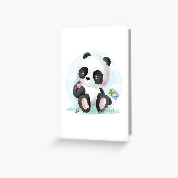 Combo Panda Greeting Cards Redbubble - jeffy panda roblox