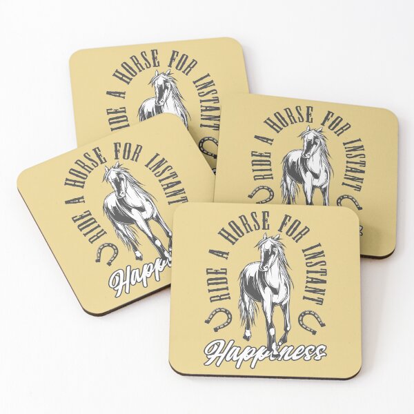 Item preview, Ride A Horse For Instant Happiness Retro Illustration Equestrian Equine designed and sold by MemphisCenter.