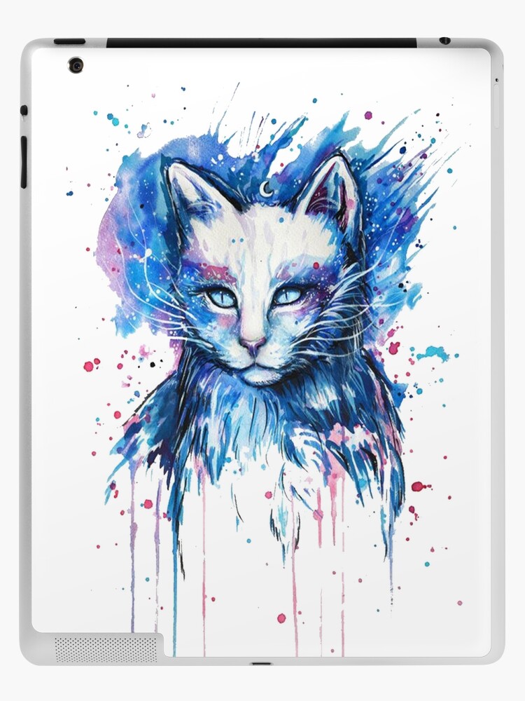 Watercolor Cat Face / Feline Look / Cat Eyes / Hypnotic Cat Eyes / Blue Cat  Eyes / Sticker