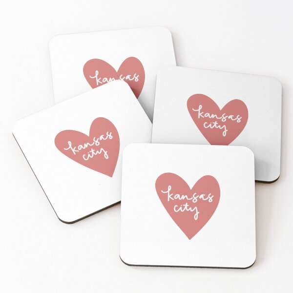 kansas city heart Coasters (Set of 4)