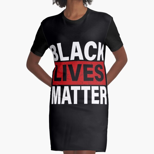 Black Lives Matter T-Shirt With Names Of Victims - BLM Graphic T-Shirt Dress