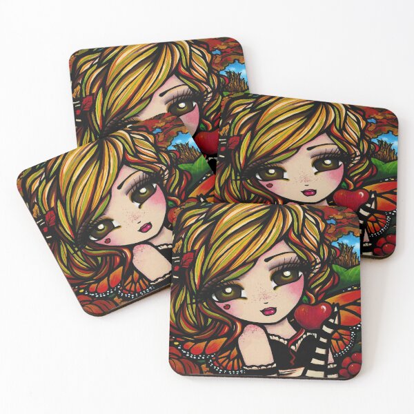 Item preview, Monarch Fairy Apple Orchard Fall Autumn Pumpkin Girl "Mona" designed and sold by hannahlynnart.