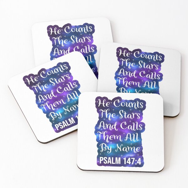 Item preview, Psalm 147:4 | Bible Verse Quote | Christian | He Counts The Stars and Calls Them All by Name designed and sold by christiangoods.