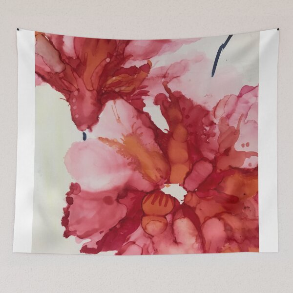 Item preview, Red Floating Flowers designed and sold by gkaplanwassell.