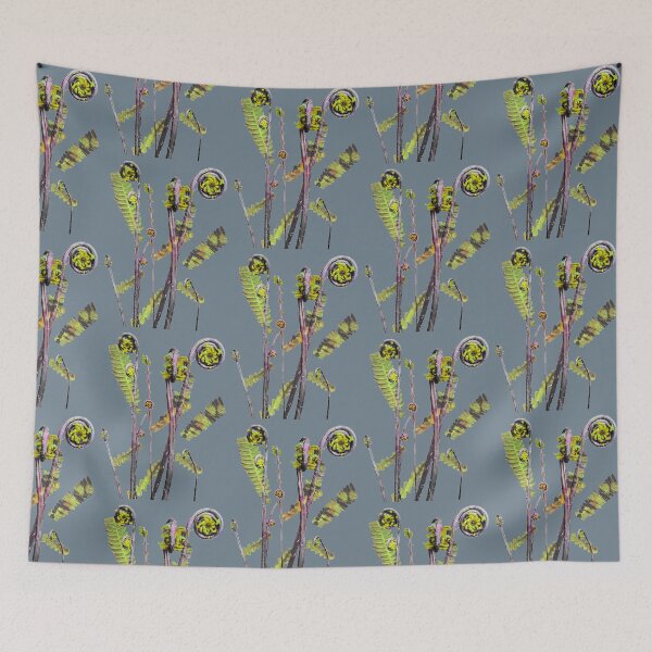 Item preview, Fiddleheads and Ferns (green/pink) designed and sold by anashep.