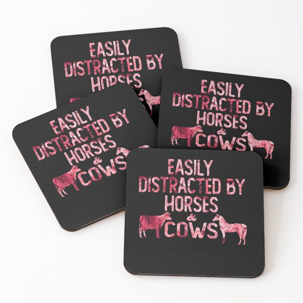 Item preview, easily distracted by horses and cows Gift For women designed and sold by alaechamlal.