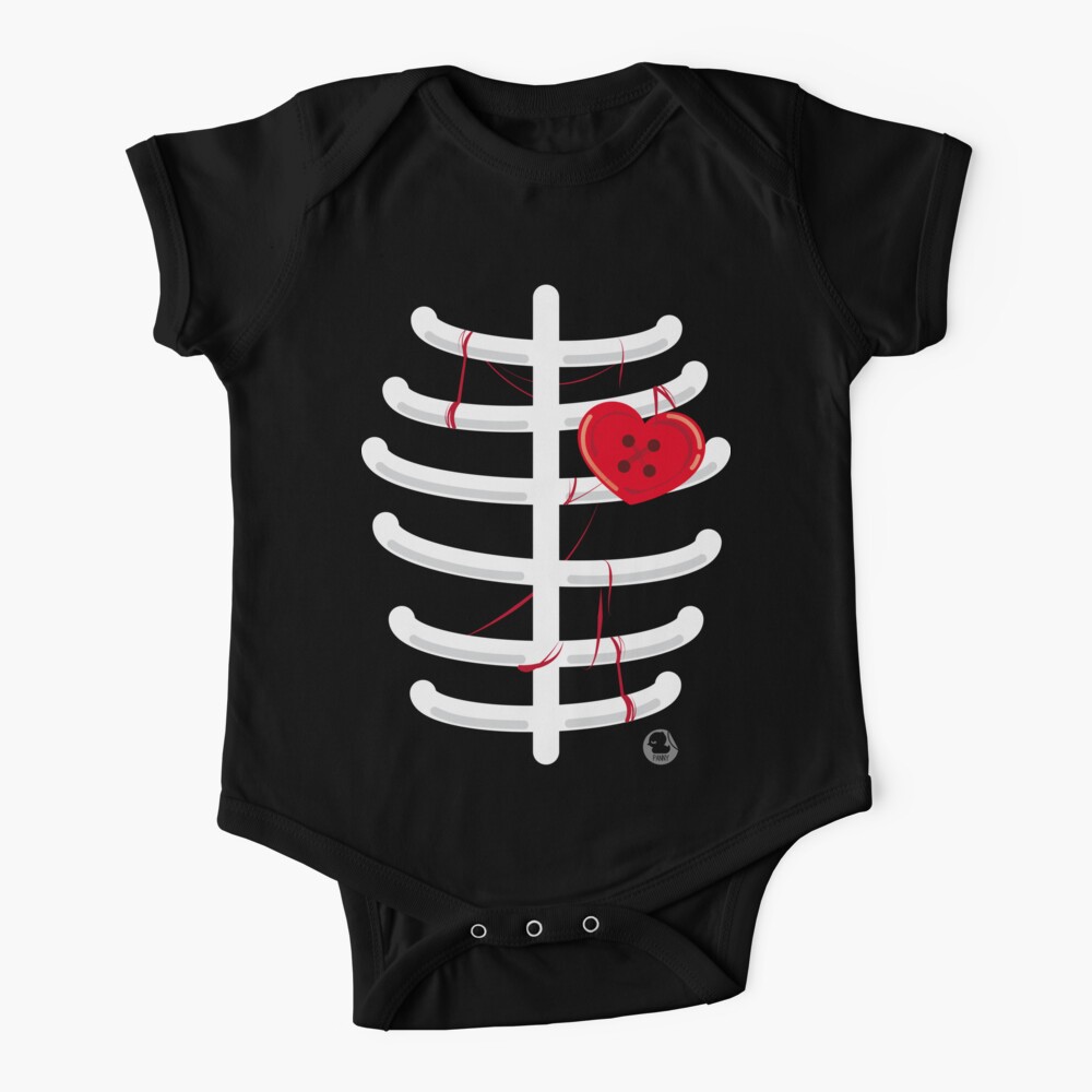 heart.shaped.button Baby One-Piece