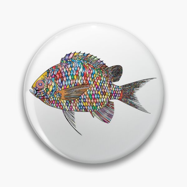 Item preview,  Rainbow Psychedilic Fish designed and sold by karimontreal.