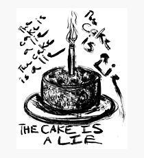 The Cake is a Lie Photographic Print