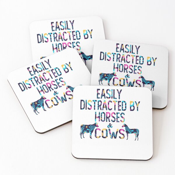 Item preview, easily distracted by horses and cows flower floral Gift For Ladies designed and sold by alaechamlal.
