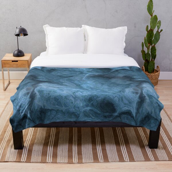 Item preview, Marbled Blue Swirl and Black Texture Pattern designed and sold by RootSquare.