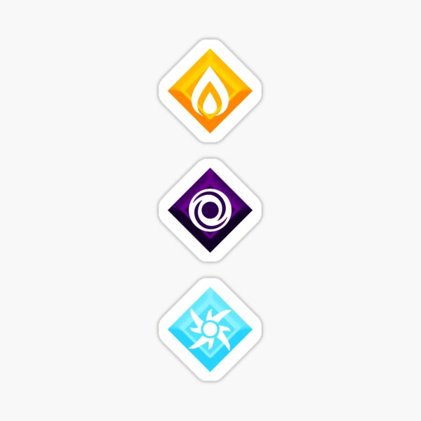 Elemental Burns Glossy Sticker