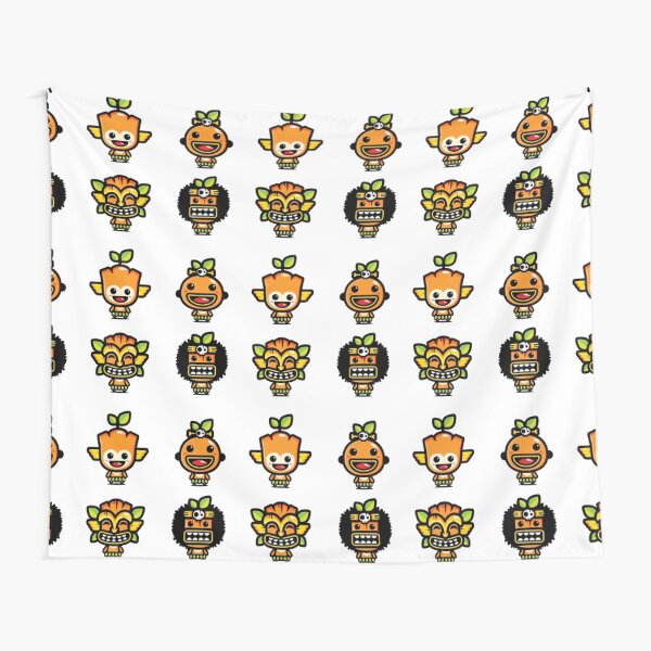 Cultural Masquerade Face Tapestry