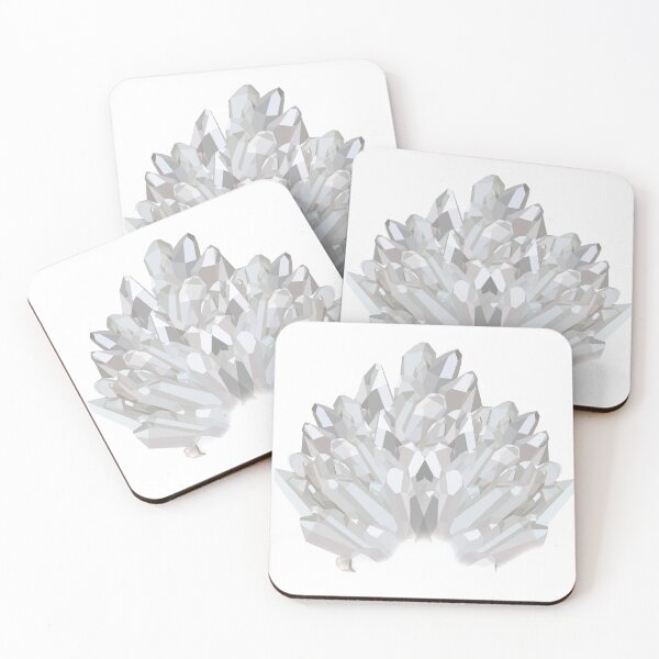 Item preview, Silver Crystals, Crystal Point, Crystal Pattern, Silver, Gray, Grey and White, Quartz Crystal, Crystals designed and sold by Clancy Rodgers.