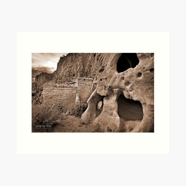 Once Many Lived Here - Pueblo Cliff Dwellings Art Print
