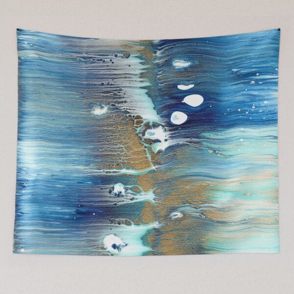 Item preview, "Winter Chill" Fluid Art Painting designed and sold by peonypours.