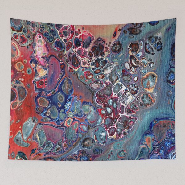 Item preview, "Colorful Wave" Fluid Art Painting designed and sold by peonypours.