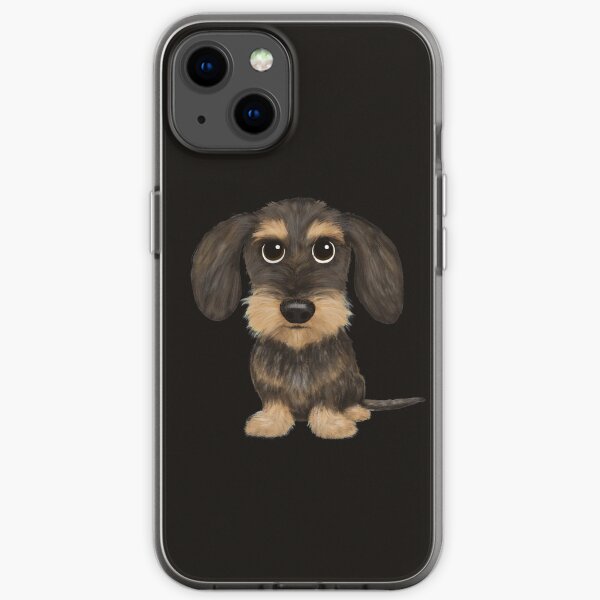 Vinyl-Aufkleber und Wohnkultur für Teckle-Liebhaber. Eine originale Doxie-Zeichnung © Jenn Inashvili iPhone Flexible Hülle