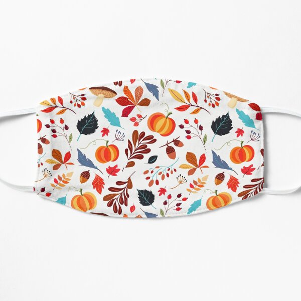 Autumn pattern Mask - Autumn pattern Face masks Flat Mask