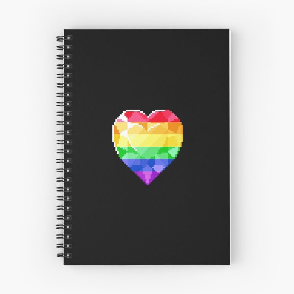 Item preview, Pixel Pride Heart Gem - Rainbow Flag designed and sold by sleepyspooks.
