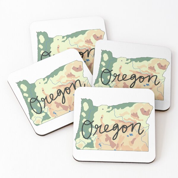 Item preview, Oregon Physical Map designed and sold by Mazie Kate.