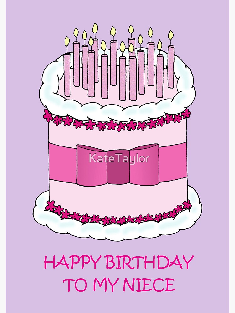 "Happy Birthday to my Niece, Cake and Candles." Sticker by KateTaylor