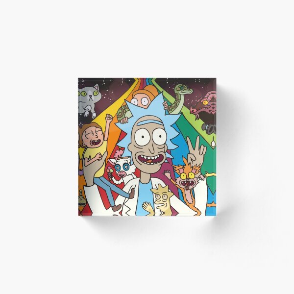 Rick and Morty Rainbow Road Acrylic Block