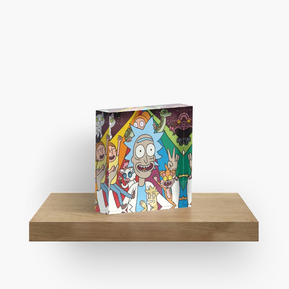 Rick and Morty Rainbow Road Acrylic Block