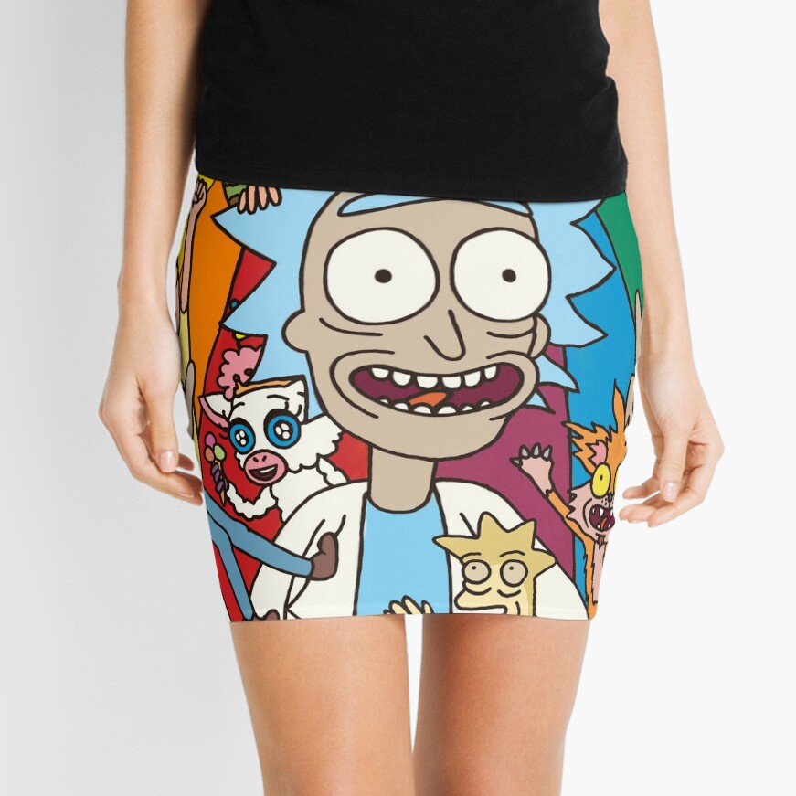Rick and Morty Rainbow Road Mini Skirt