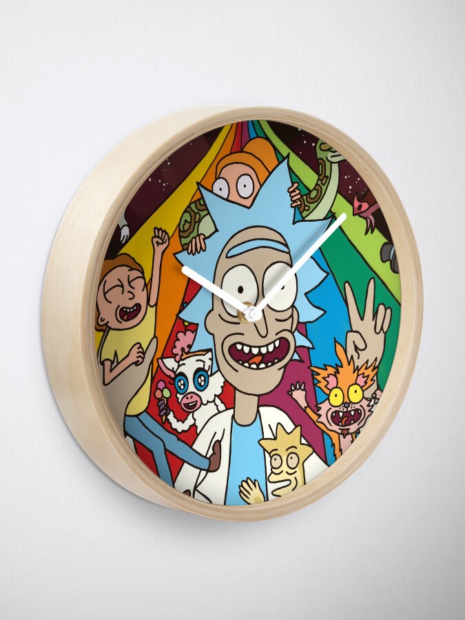 Alternate view of Rick and Morty Rainbow Road Clock