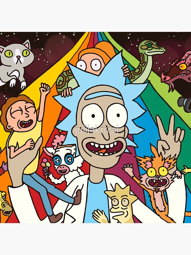Rick and Morty Rainbow Road by julijakrizaj