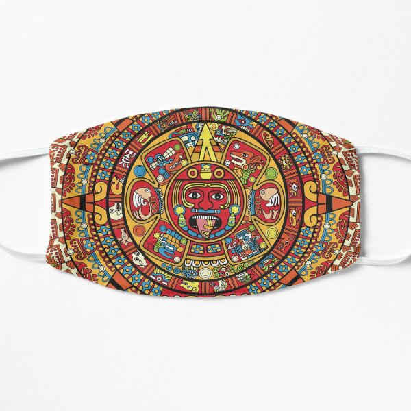 Colorful Mayan Calendar Flat Mask
